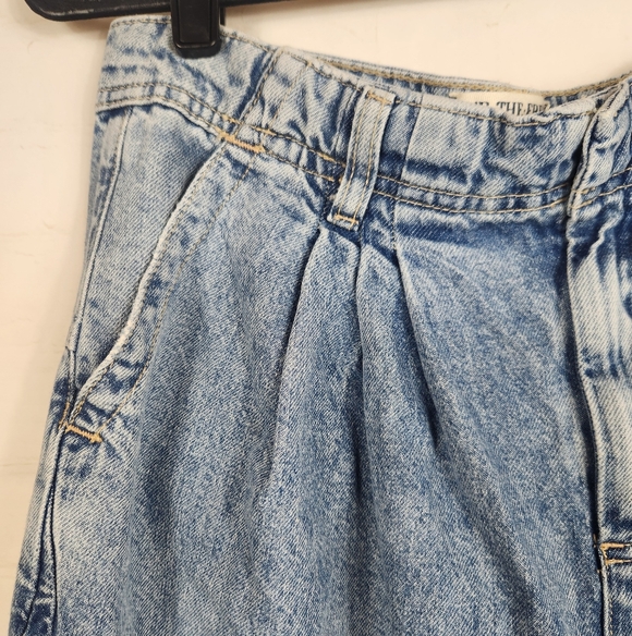 Free People Boho Equinox Denim Trouser Open Sky High Rise Super Wide Leg 27 - Picture 6 of 16